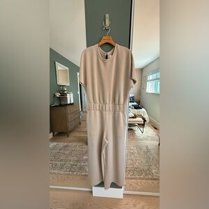 SPANX Cream Jumpsuit with Elastic Waist and Relaxed Fit